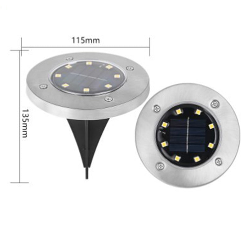 🔥 Hot sale 50% OFF🔥Stainless steel solar-powered ground light with 8 LED bulbs