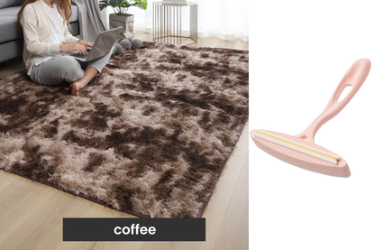 ⏳Limited-time 60% off⏰Plush Floor Mat with Gradient Color - High-Density Faux Fur & Non-Slip: Perfect for Living Room/Bedroom (Safe for Kids!)