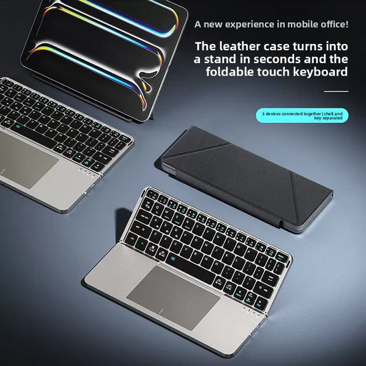 Wireless Bluetooth Folding Keyboard with Detachable Stand