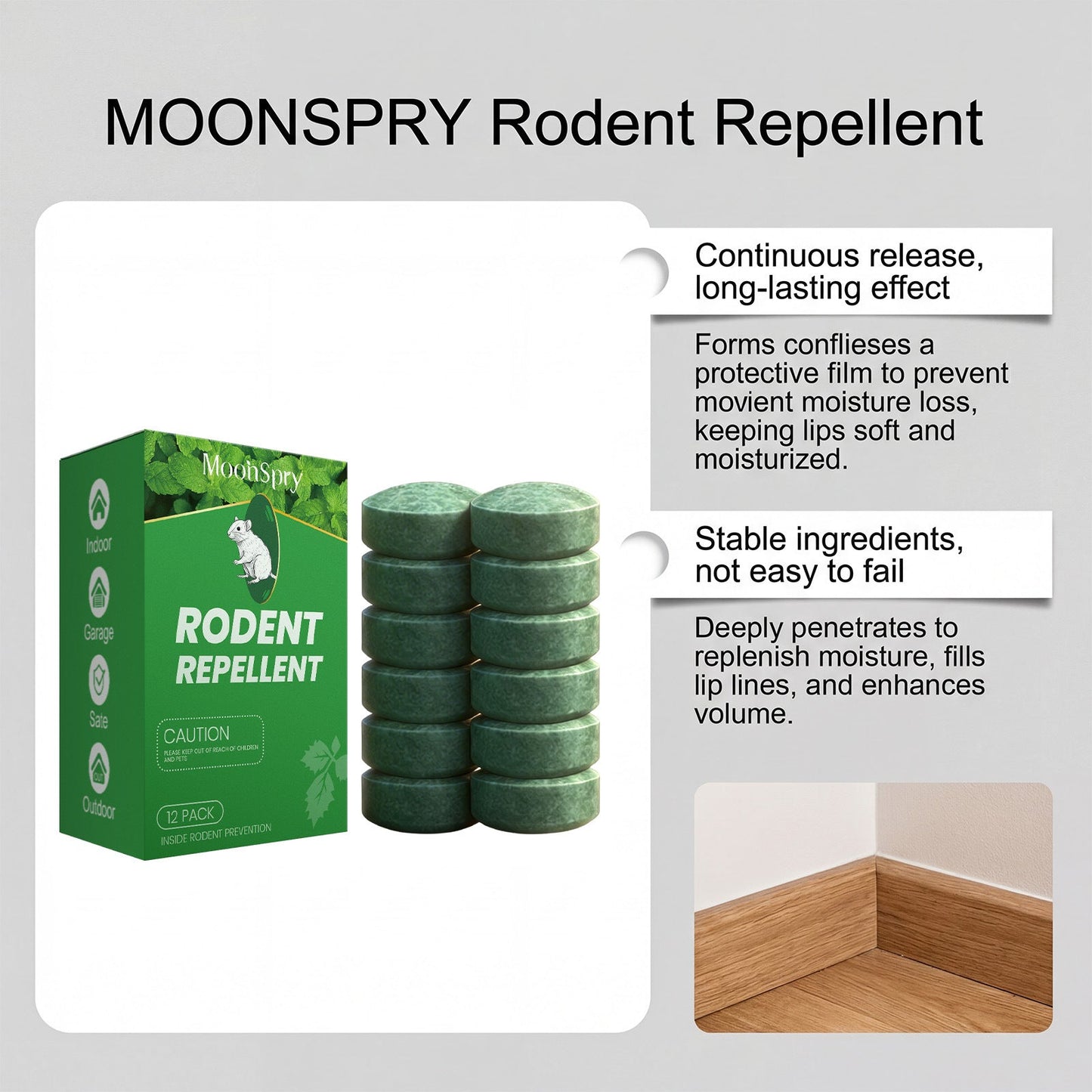 MOONSPRY Mouse Repellent Balls for Indoor Outdoor Use