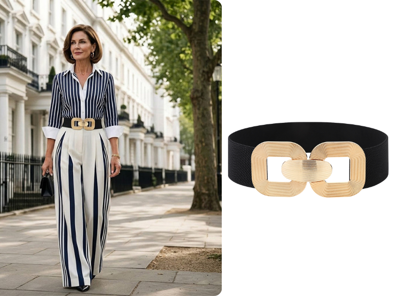 👚 50% OFF NOW! 👖 Women's Striped Shirt & Wide-Leg Pants 2-Piece Set – Vertical Stripes, Breathable Fabric & Versatile Style ✨