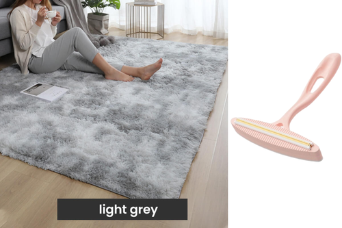 ⏳Limited-time 60% off⏰Plush Floor Mat with Gradient Color - High-Density Faux Fur & Non-Slip: Perfect for Living Room/Bedroom (Safe for Kids!)