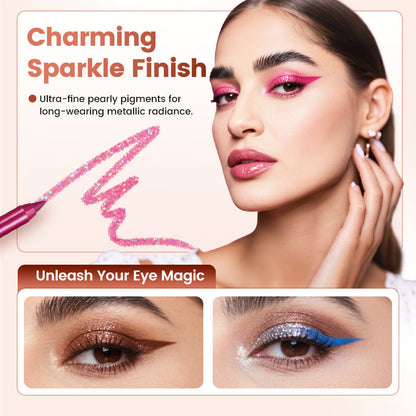✏️ 50% OFF NOW! 🌈 14-Pack Waterproof Colored Gel Eyeliner Pencil – Metallic & Shimmer Finishes, Smudge-Proof ✨