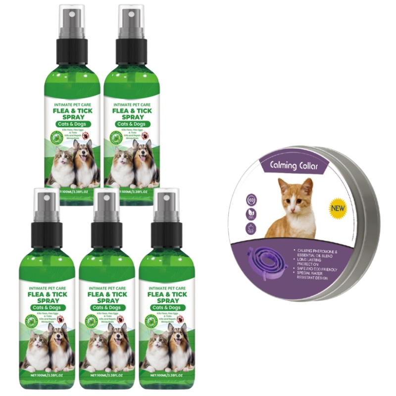 💜LAST DAY -BUY 2 GET 1 FREE💜50K+ SOLD!✨🐶🐱Natural Flea & Tick Spray for Dogs and Cats