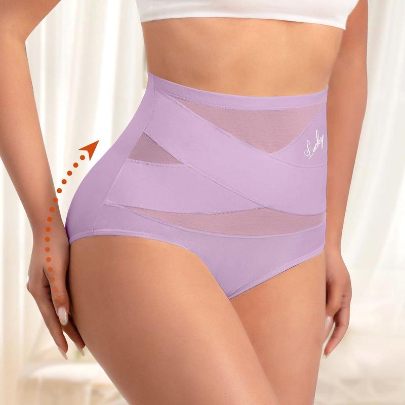 💕Limited Sale 50% OFF✨Plus-Size High-Waist Cross Tummy Control Panties