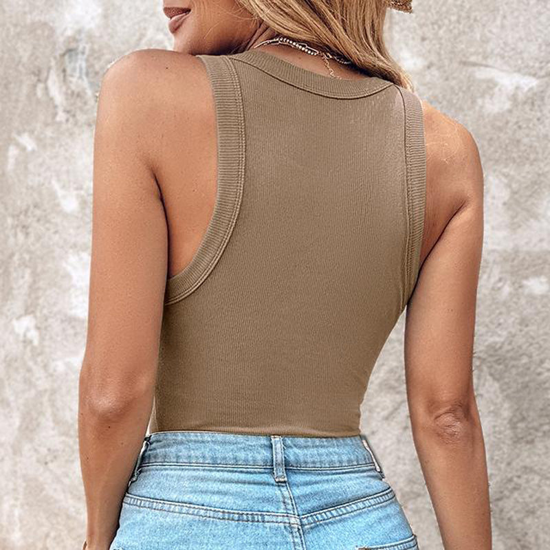 🔥 LIMITED-TIME 50% OFF! 👕 Women's Ribbed Tank Top with Shelf Bra – Light Support, Wide Straps, Ribbed 🌸