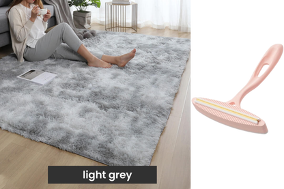⏳Limited-time 60% off⏰Plush Floor Mat with Gradient Color - High-Density Faux Fur & Non-Slip: Perfect for Living Room/Bedroom (Safe for Kids!)