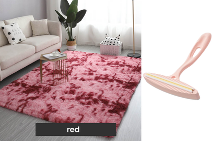 ⏳Limited-time 60% off⏰Plush Floor Mat with Gradient Color - High-Density Faux Fur & Non-Slip: Perfect for Living Room/Bedroom (Safe for Kids!)