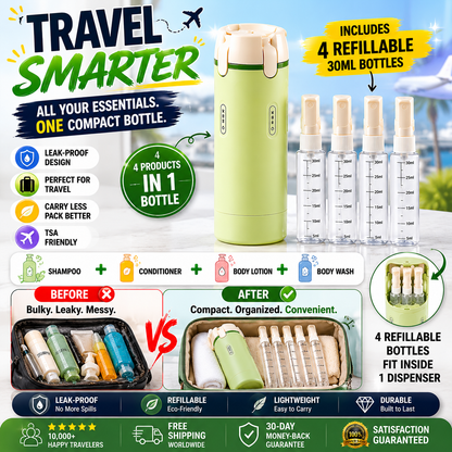 Urban Cart uk ™ 4 in 1 Travel Bottle
