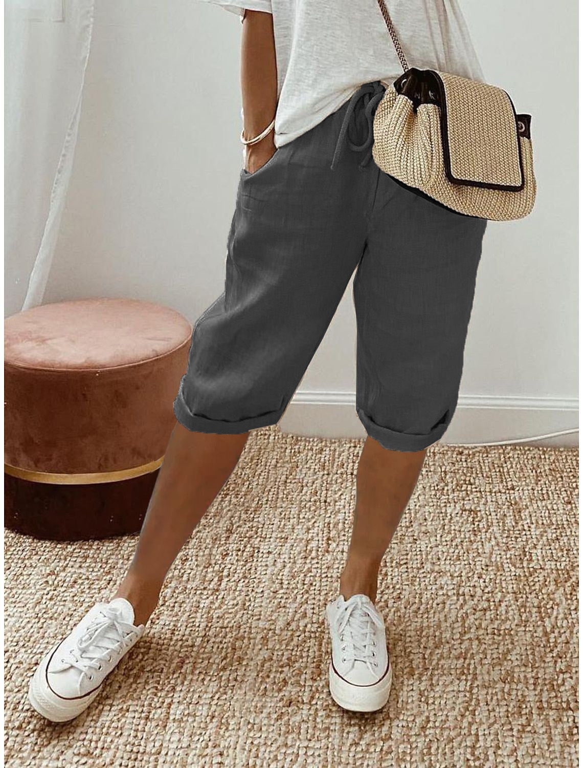 ⏳Time-Limited Special⏰Women's Casual Cotton Linen Capris