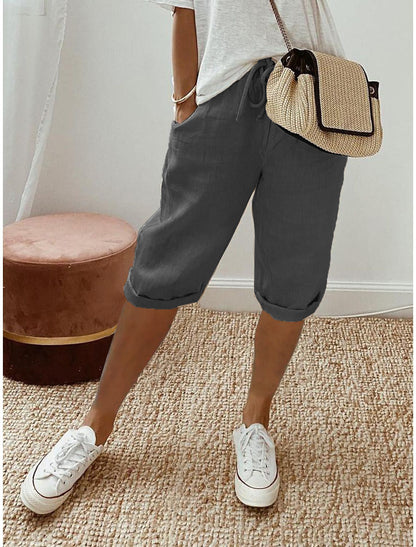 ⏳Time-Limited Special⏰Women's Casual Cotton Linen Capris