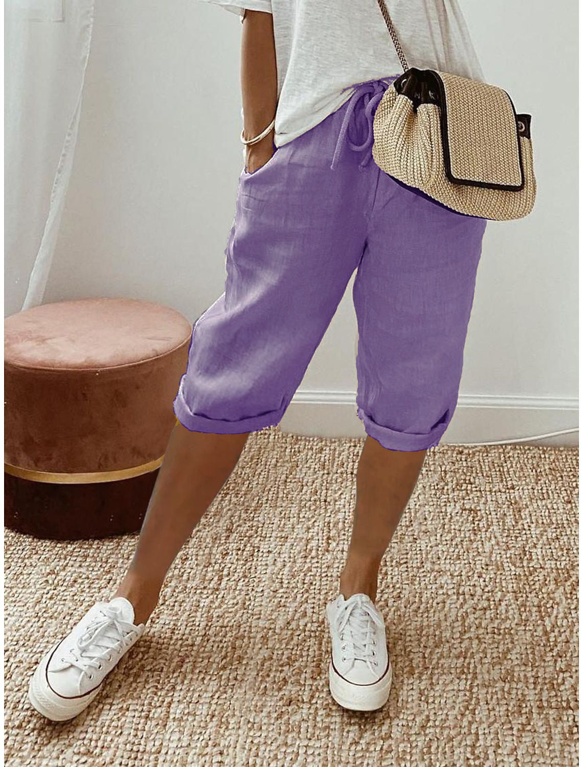 ⏳Time-Limited Special⏰Women's Casual Cotton Linen Capris