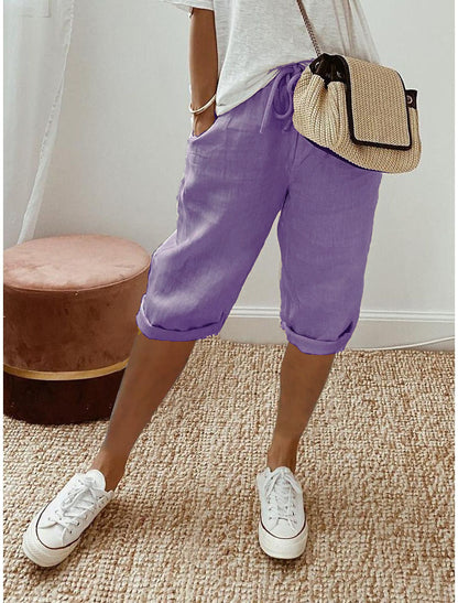 ⏳Time-Limited Special⏰Women's Casual Cotton Linen Capris