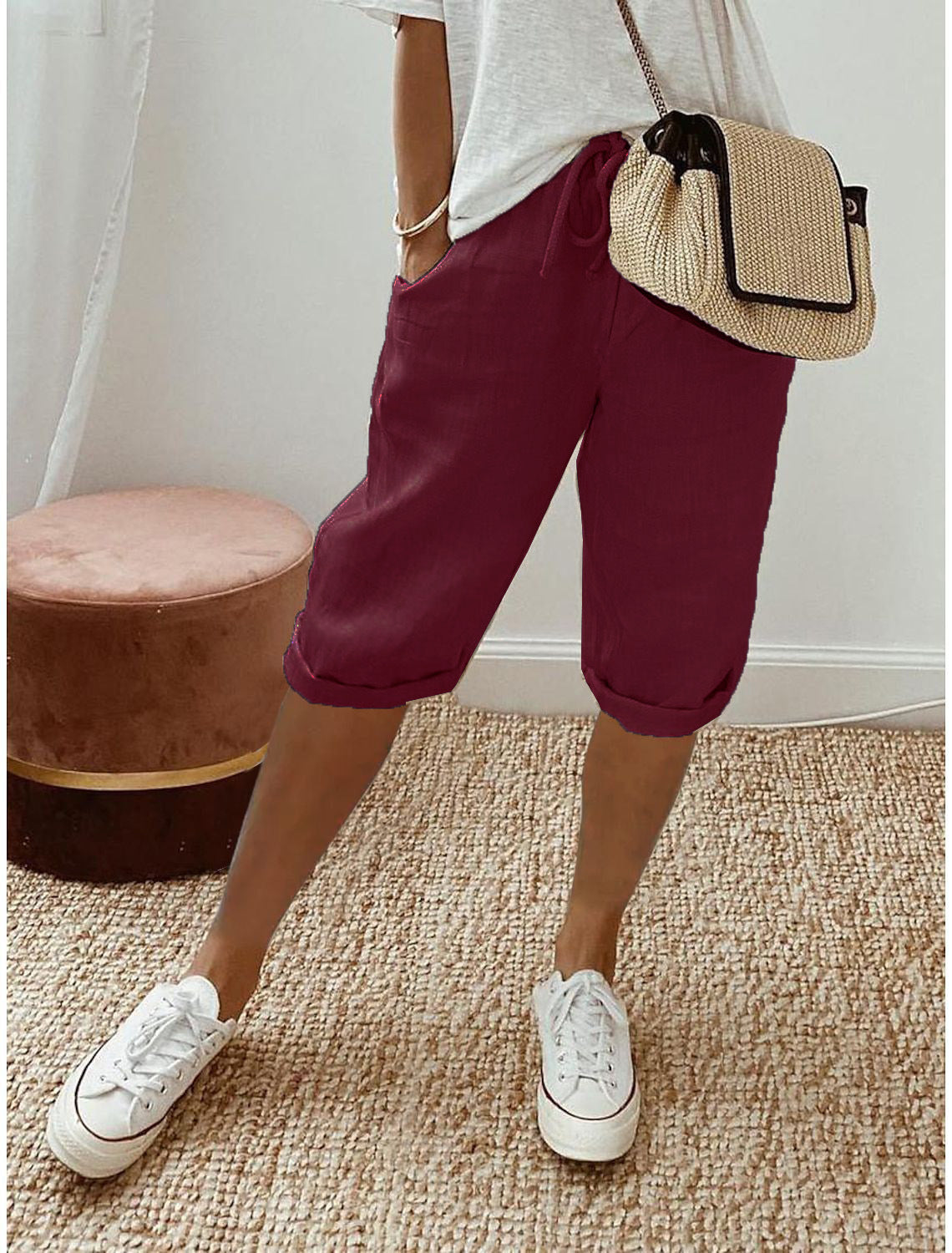 ⏳Time-Limited Special⏰Women's Casual Cotton Linen Capris
