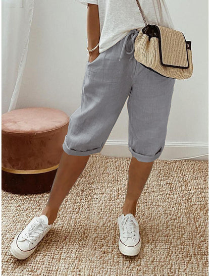 ⏳Time-Limited Special⏰Women's Casual Cotton Linen Capris
