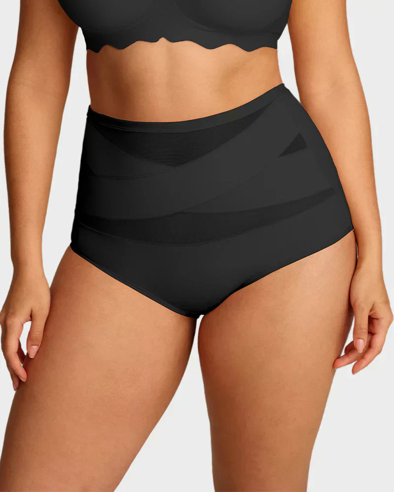 💕Limited Sale 50% OFF✨Plus-Size High-Waist Cross Tummy Control Panties