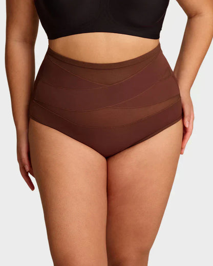 💕Limited Sale 50% OFF✨Plus-Size High-Waist Cross Tummy Control Panties