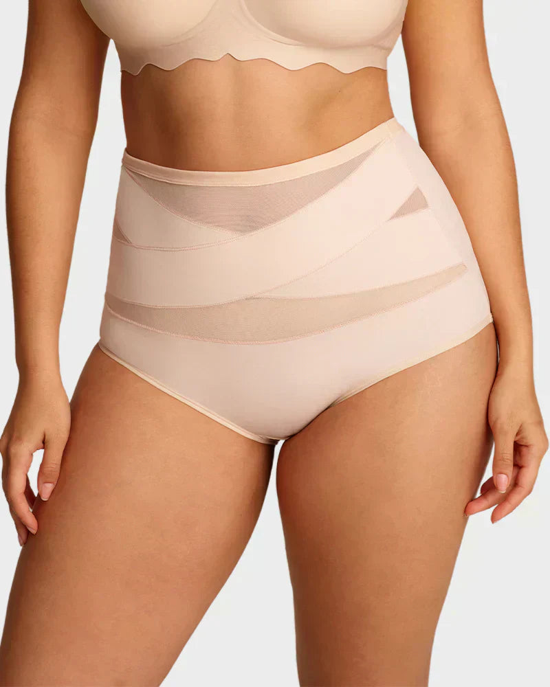💕Limited Sale 50% OFF✨Plus-Size High-Waist Cross Tummy Control Panties