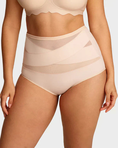 💕Limited Sale 50% OFF✨Plus-Size High-Waist Cross Tummy Control Panties
