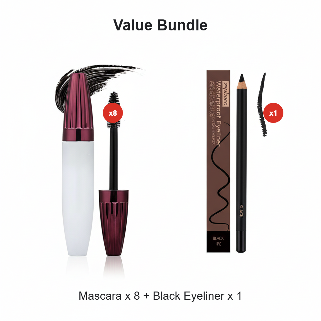 ✨ BUY 1 GET 1 FREE! 👁️ Mascara for Curl & Length Without Smudging – Volumizing, Smudge-Proof & Waterproof 💫