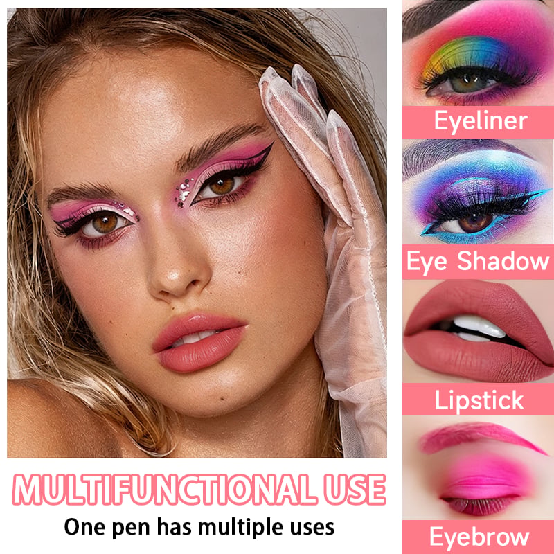 ✏️ 50% OFF NOW! 🌈 14-Pack Waterproof Colored Gel Eyeliner Pencil – Metallic & Shimmer Finishes, Smudge-Proof ✨
