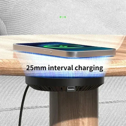 Invisible Under-Desk Wireless Charger – Hidden 40MM Fast Charging Pad for iPhone, Samsung & Qi Devices