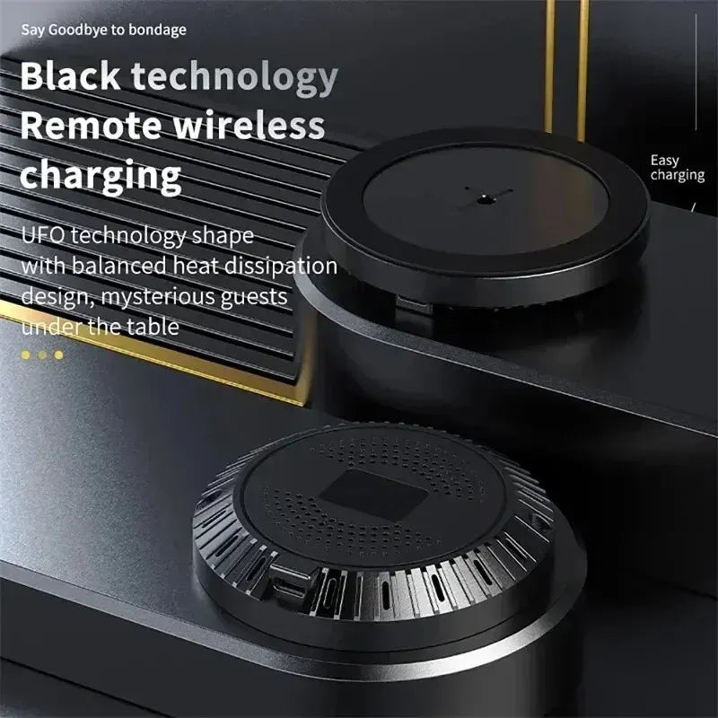 Invisible Under-Desk Wireless Charger – Hidden 40MM Fast Charging Pad for iPhone, Samsung & Qi Devices