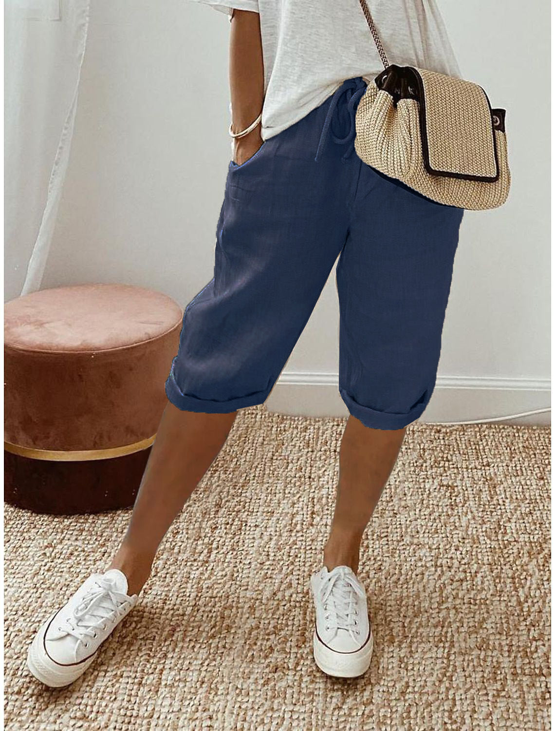 ⏳Time-Limited Special⏰Women's Casual Cotton Linen Capris