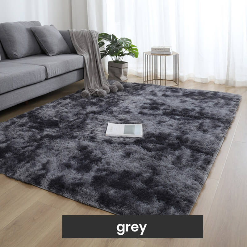 ⏳Limited-time 60% off⏰Plush Floor Mat with Gradient Color - High-Density Faux Fur & Non-Slip: Perfect for Living Room/Bedroom (Safe for Kids!)
