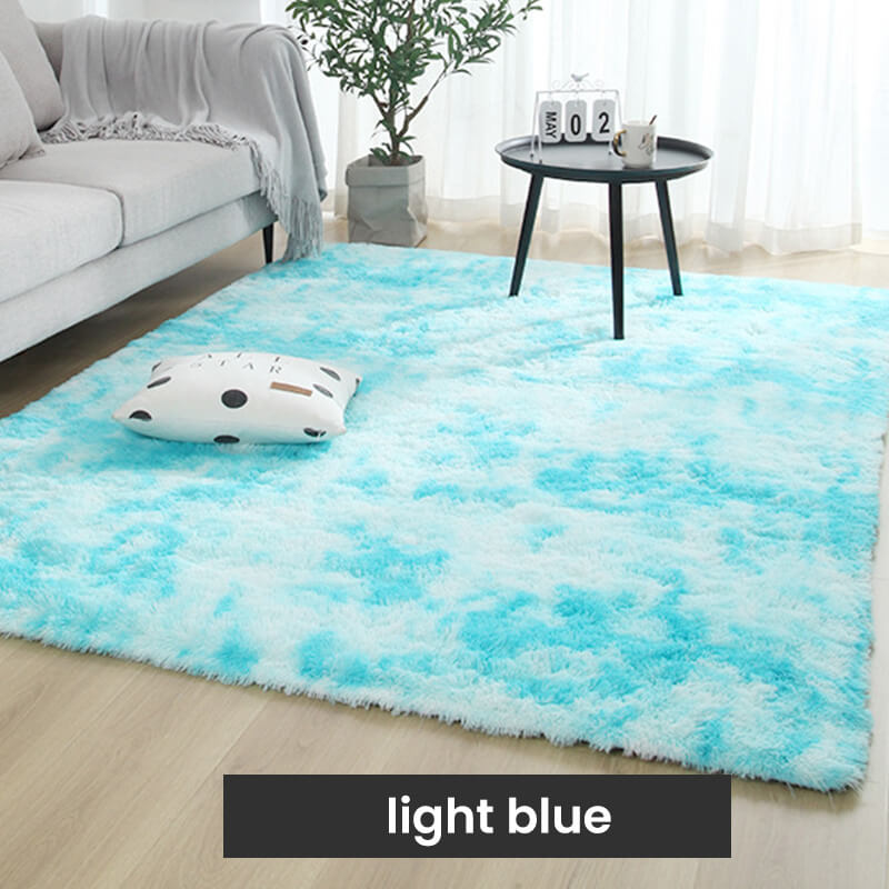 ⏳Limited-time 60% off⏰Plush Floor Mat with Gradient Color - High-Density Faux Fur & Non-Slip: Perfect for Living Room/Bedroom (Safe for Kids!)