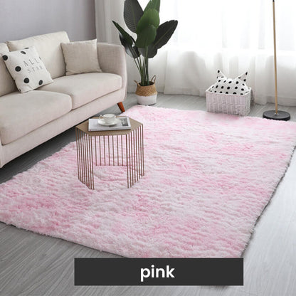 ⏳Limited-time 60% off⏰Plush Floor Mat with Gradient Color - High-Density Faux Fur & Non-Slip: Perfect for Living Room/Bedroom (Safe for Kids!)