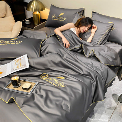 🔥Hot Sale 49% Off🎁 Stay Cool This Summer! 🛏️ Ultra-Light Ice Silk Quilt ❄️Free Shipping