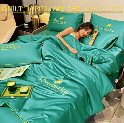 🔥Hot Sale 49% Off🎁 Stay Cool This Summer! 🛏️ Ultra-Light Ice Silk Quilt ❄️Free Shipping
