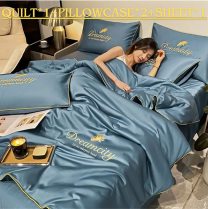 🔥Hot Sale 49% Off🎁 Stay Cool This Summer! 🛏️ Ultra-Light Ice Silk Quilt ❄️Free Shipping