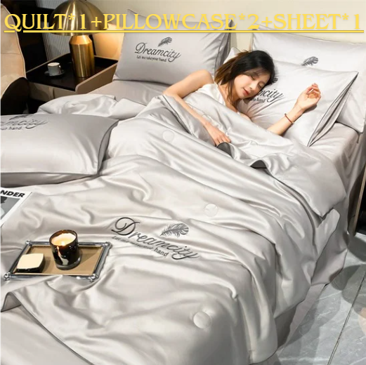 🔥Hot Sale 49% Off🎁 Stay Cool This Summer! 🛏️ Ultra-Light Ice Silk Quilt ❄️Free Shipping