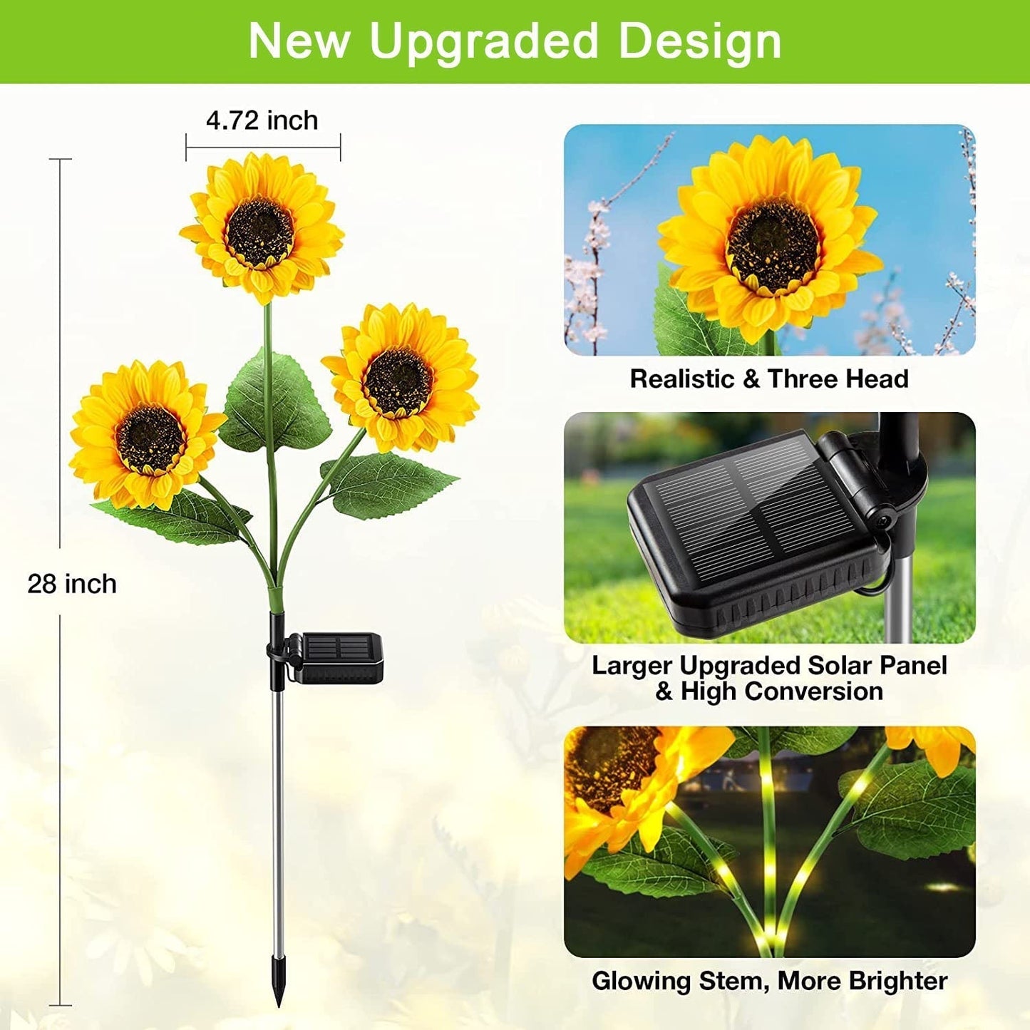 ⏳Time-limited Special⏰Sunflower Solar Garden Stake Led Lights🌻