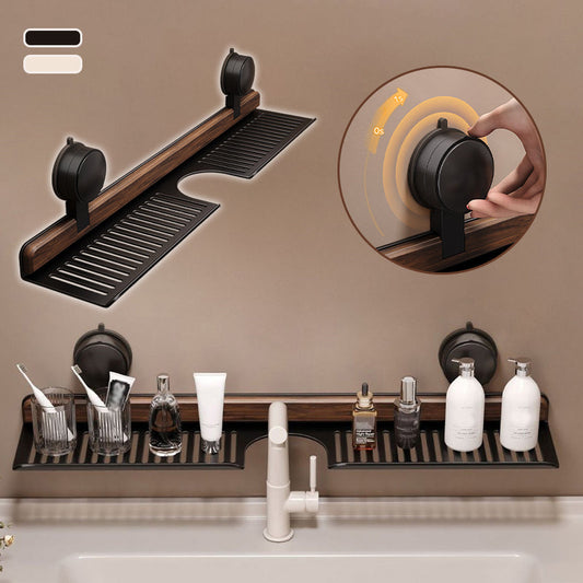 🔥 Bestsellers Recommended – The Furniture Hits of 2025🔥 Walnut Suction Cup Bathroom Shelf