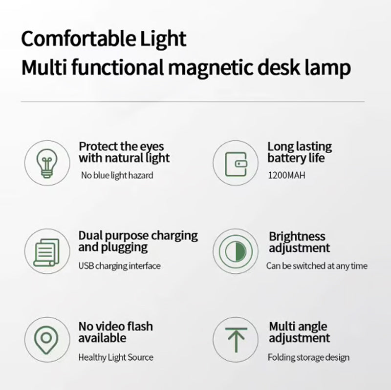 🔥2026 Hot Sale 🔥4-in-1 Wireless Magnetic LED Desk Lamp