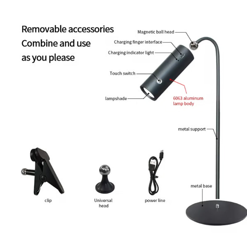 🔥2026 Hot Sale 🔥4-in-1 Wireless Magnetic LED Desk Lamp