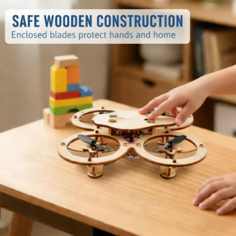 🎁🔥 HOT SALE 50%OFF 🔥🧩 DIY Wooden Drone Building Kit 🚁