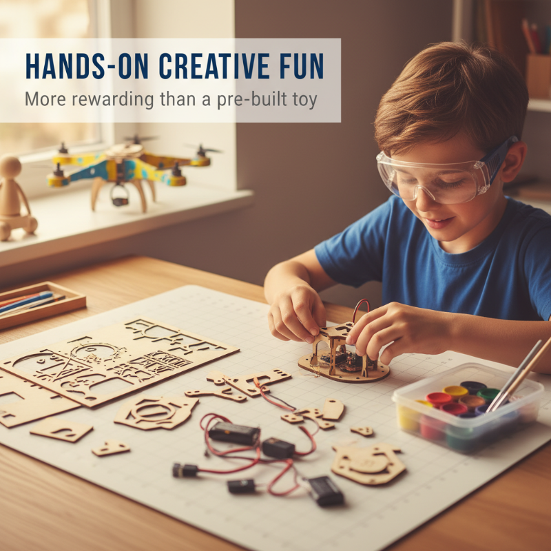 🎁🔥 HOT SALE 50%OFF 🔥🧩 DIY Wooden Drone Building Kit 🚁