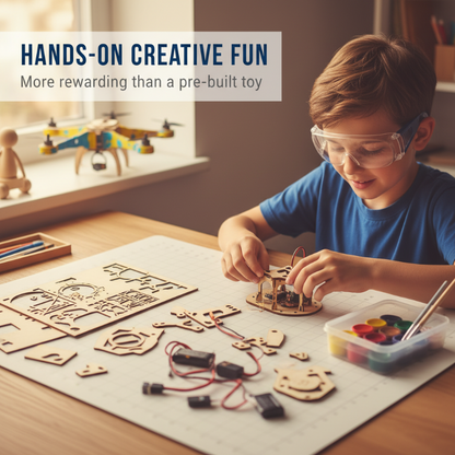 🎁🔥 HOT SALE 50%OFF 🔥🧩 DIY Wooden Drone Building Kit 🚁