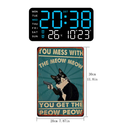 📢📢50% OFF!! ⏰Multifunctional decorative LED digital wall clock, the limitless digital clock for the modern Norwegian home
