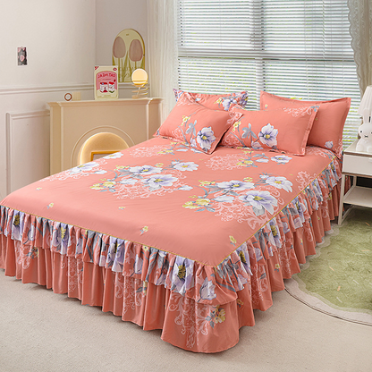 🛏️ 50% OFF NOW! 🎀 3-Piece Ruffled Bed Skirt Set – Elegant Design, Easy Fit & Complete Coverage 🛌