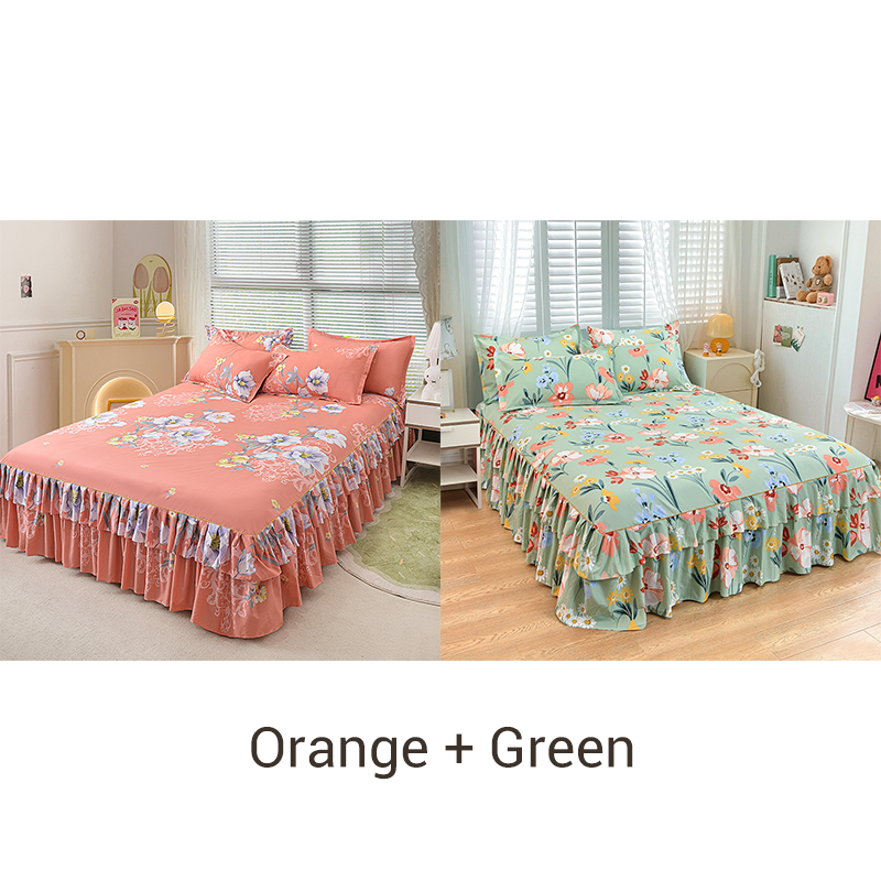 🛏️ 50% OFF NOW! 🎀 3-Piece Ruffled Bed Skirt Set – Elegant Design, Easy Fit & Complete Coverage 🛌