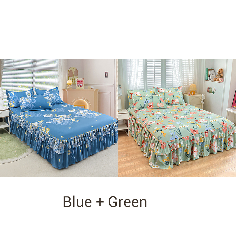 🛏️ 50% OFF NOW! 🎀 3-Piece Ruffled Bed Skirt Set – Elegant Design, Easy Fit & Complete Coverage 🛌