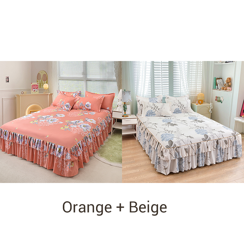 🛏️ 50% OFF NOW! 🎀 3-Piece Ruffled Bed Skirt Set – Elegant Design, Easy Fit & Complete Coverage 🛌