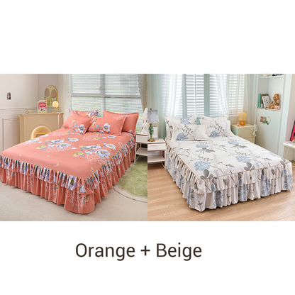 🛏️ 50% OFF NOW! 🎀 3-Piece Ruffled Bed Skirt Set – Elegant Design, Easy Fit & Complete Coverage 🛌