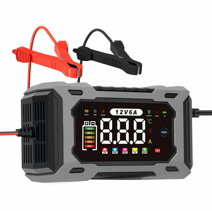 🔥Hot Sale Offers-12V 6A Smart Car Battery Charger with Pulse Repair