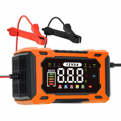 🔥Hot Sale Offers-12V 6A Smart Car Battery Charger with Pulse Repair